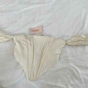 Missguided crepe Bardot corset top